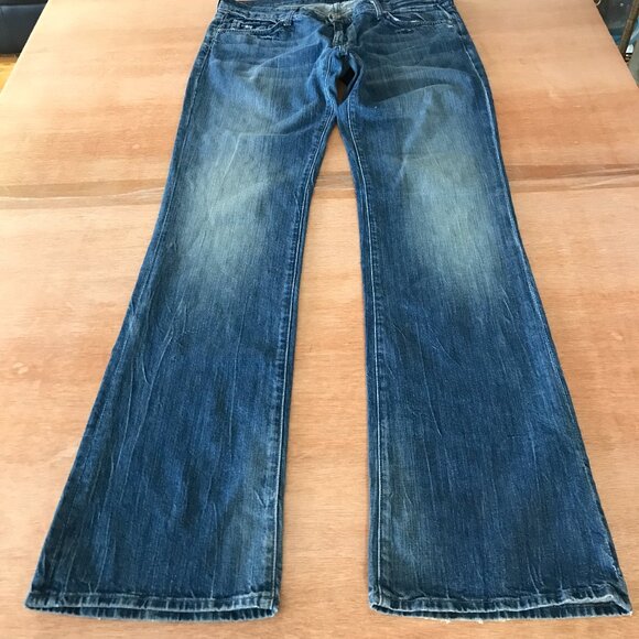 7 For All Mankind Denim - 7 for All Mankind Bootcut Jeans Women 31 Blue Mid Rise Medium Wash UO75625S